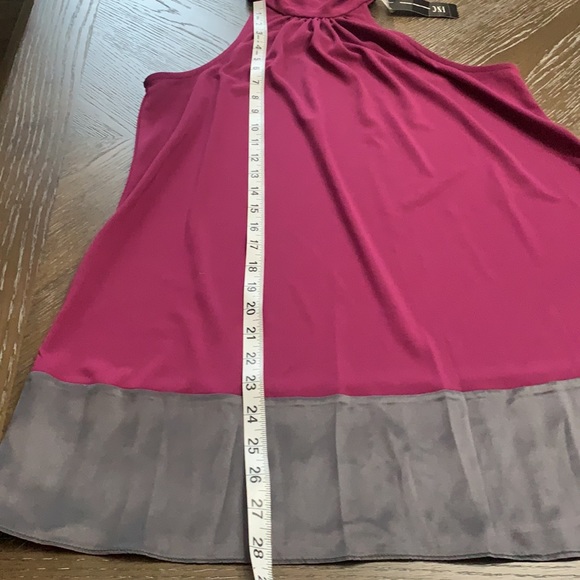 INC International Concept BE MYSTERIOUS boysenberry/gray sleeveless tunic halter - Picture 16 of 16